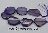 CNG2663 15.5 inches 30*40mm - 40*55mm freeform agate beads