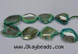 CNG2667 15.5 inches 30*40mm - 40*55mm freeform agate beads