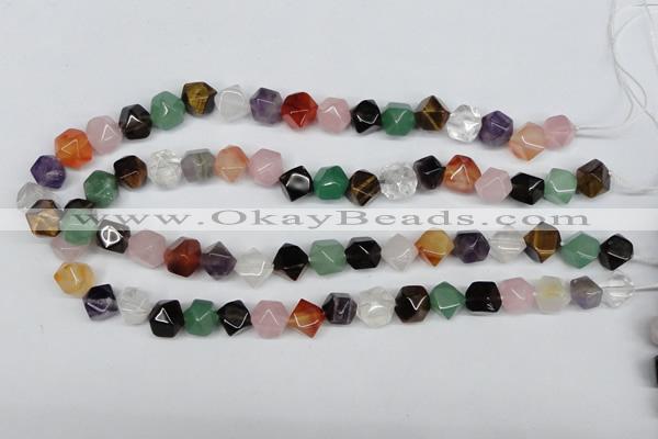 CNG27 15.5 inches 12*12mm faceted nuggets mixed gemstone beads