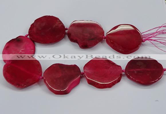 CNG2786 15.5 inches 35*40mm - 45*50mm freeform agate beads