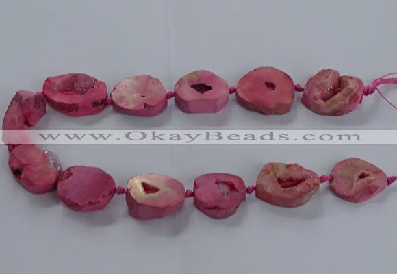 CNG2803 15.5 inches 25*30mm - 30*40mm freeform druzy agate beads