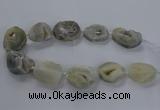 CNG2806 15.5 inches 25*35mm - 30*45mm freeform druzy agate beads