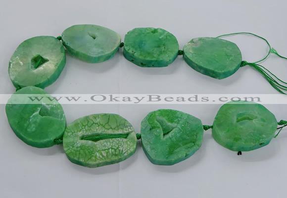 CNG2815 15.5 inches 30*45mm - 35*50mm freeform druzy agate beads