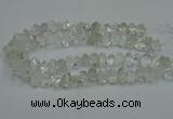 CNG2823 10*14mm - 13*18mm faceted nuggets white crystal beads