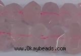 CNG2827 15.5 inches 10*14mm - 13*18mm faceted nuggets rose quartz beads