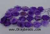 CNG2850 15.5 inches 30*40mm - 45*50mm freeform druzy agate beads