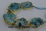 CNG2868 8 inches 35*40mm - 40*50mm freeform druzy agate beads