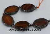 CNG2914 7.5 inches 25*35mm oval agate gemstone beads wholesale