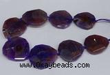 CNG2959 15.5 inches 42*45mm - 45*50mm faceted freeform agate beads