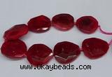 CNG2960 15.5 inches 42*45mm - 45*50mm faceted freeform agate beads