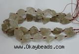 CNG3018 15.5 inches 15*20mm - 22*30mm nuggets smoky quartz beads