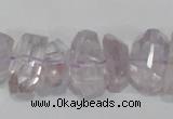 CNG308 15.5 inches 10*18mm faceted nuggets amethyst gemstone beads