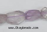 CNG309 15.5 inches 15*22mm faceted nuggets amethyst gemstone beads