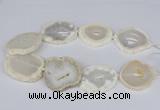 CNG3187 15.5 inches 40*45mm - 45*55mm freeform plated druzy agate beads