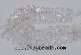 CNG3200 10*25mm - 12*45mm faceted nuggets white crystal beads