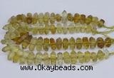 CNG3220 15.5 inches 10*20mm - 12*40mm faceted nuggets lemon quartz beads