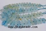 CNG3225 15.5 inches 10*25mm - 12*45mm faceted nuggets agate beads