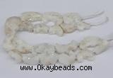 CNG3306 20*30mm - 30*45mm freeform plated druzy agate beads