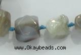 CNG333 15.5 inches 8*10mm - 18*22mm faceted nuggets agate beads