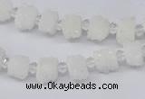 CNG3333 15.5 inches 6*8mm - 10*14mm nuggets plated druzy agate beads