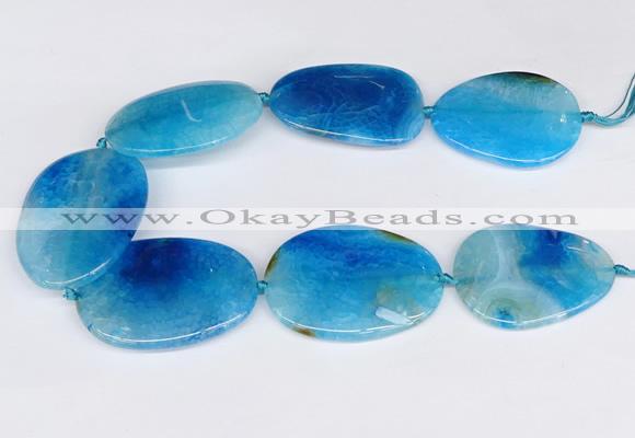 CNG3352 15.5 inches 40*50mm - 45*60mm freeform agate beads