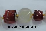 CNG336 15.5 inches 8*10mm - 15*18mm faceted nuggets agate beads