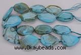 CNG3361 15.5 inches 30*35mm - 35*45mm faceted freeform agate beads