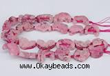 CNG3376 20*30mm - 30*45mm freeform plated druzy agate beads