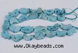 CNG3377 20*30mm - 30*45mm freeform plated druzy agate beads