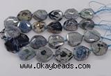 CNG3402 15.5 inches 28*30mm - 30*32mm faceted freeform agate beads