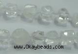 CNG341 15.5 inches 8*10mm - 15*18mm faceted nuggets white crystal beads