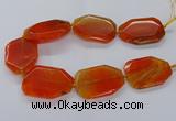 CNG3410 15.5 inches 38*50mm - 40*55mm faceted freeform agate beads