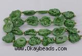 CNG3416 15.5 inches 18*25mm - 30*35mm freeform plated druzy agate beads