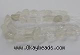 CNG3421 15.5 inches 15*20mm - 20*30mm nuggets white crystal beads