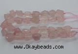 CNG3422 15.5 inches 15*20mm - 20*30mm nuggets rose quartz beads