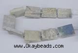 CNG3472 15.5 inches 30*40mm freeform plated druzy agate beads