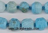 CNG3502 15.5 inches 12mm - 14mm faceted nuggets agate beads