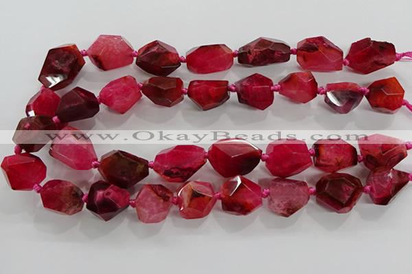 CNG3509 15.5 inches 15*20mm - 18*25mm faceted nuggets agate beads