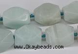 CNG3525 15.5 inches 13*18mm - 15*20mm faceted nuggets amazonite beads