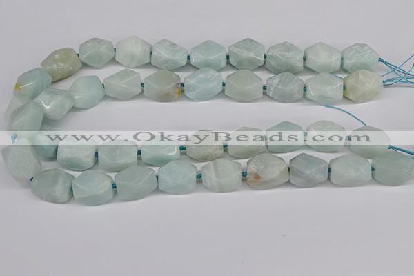 CNG3525 15.5 inches 13*18mm - 15*20mm faceted nuggets amazonite beads