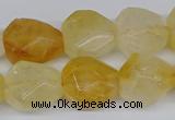 CNG3531 15.5 inches 12*16mm - 13*18mm faceted nuggets citrine beads