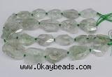 CNG3535 15.5 inches 25*30mm - 30*40mm freeform green quartz beads