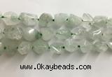 CNG3540 15.5 inches 8*12mm - 10*14mm nuggets green quartz beads