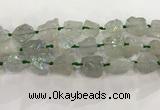 CNG3546 15*20mm - 20*25mm nuggets plated rough white crystal beads