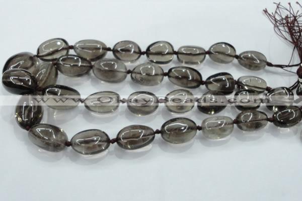 CNG355 15.5 inches 15*20mm - 25*30mm nuggets smoky quartz beads