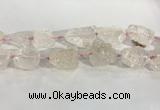 CNG3559 15.5 inches 18*20mm - 25*30mm nuggets rough rose quartz beads