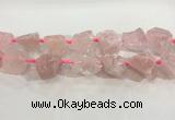 CNG3560 15.5 inches 18*20mm - 25*30mm nuggets rough rose quartz beads