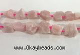 CNG3561 15.5 inches 18*20mm - 25*30mm nuggets rough rose quartz beads