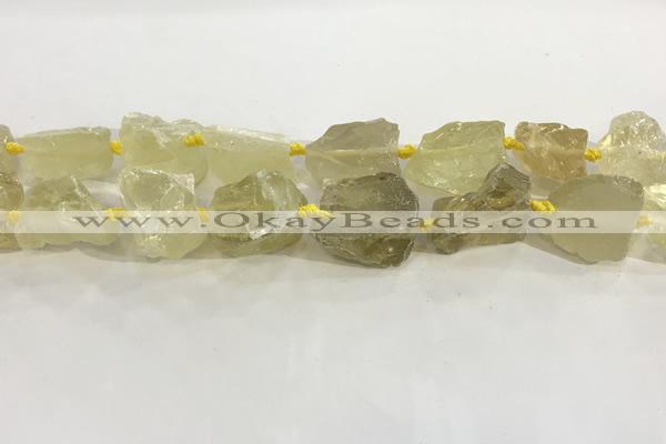 CNG3562 15.5 inches 18*20mm - 25*30mm nuggets rough lemon quartz beads