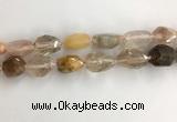 CNG3584 15*25mm - 20*35mm faceted nuggets mixed rutilated quartz beads